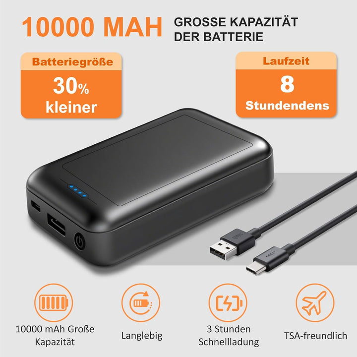 seenlast Beheizbare Weste für Herren Damen, Heizweste mit 10000mah Power Bank, Beheizte Weste mit 3