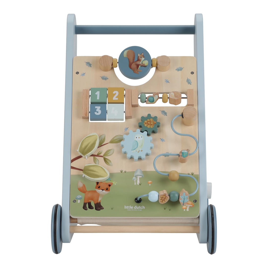 Little Dutch 7232 FSC Holz Activity Laufwagen - Forest Friends blau