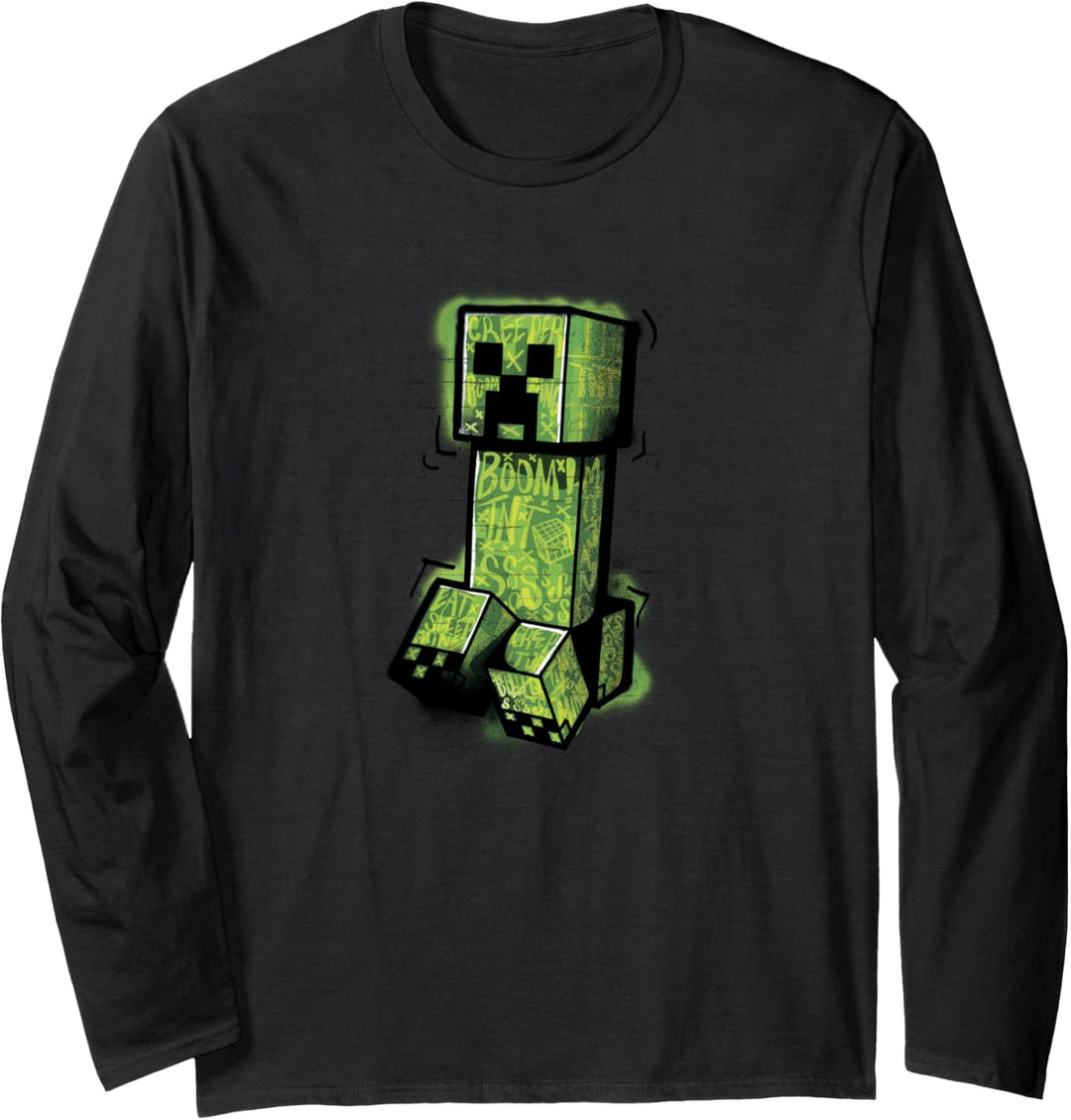 Minecraft Creeper Graffiti-Sitz Langarmshirt