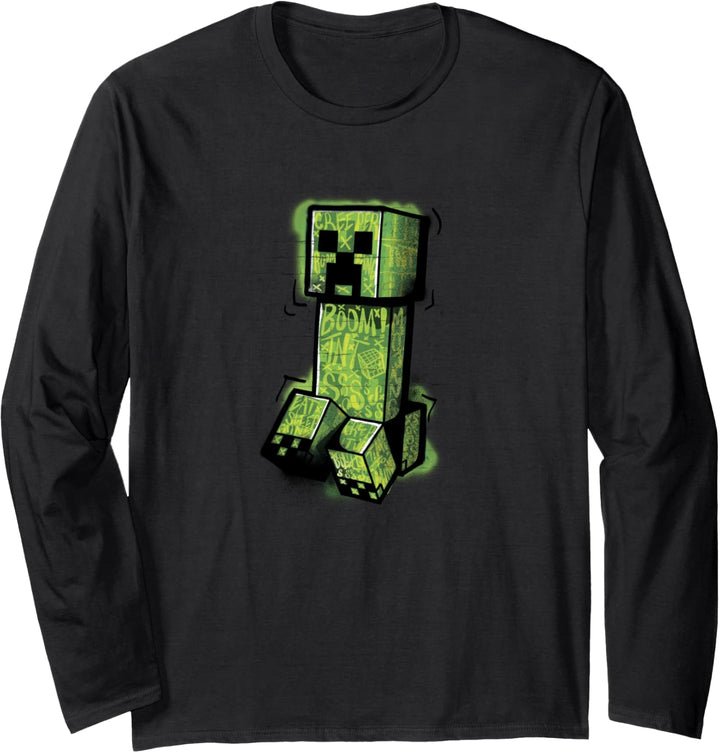 Minecraft Creeper Graffiti-Sitz Langarmshirt