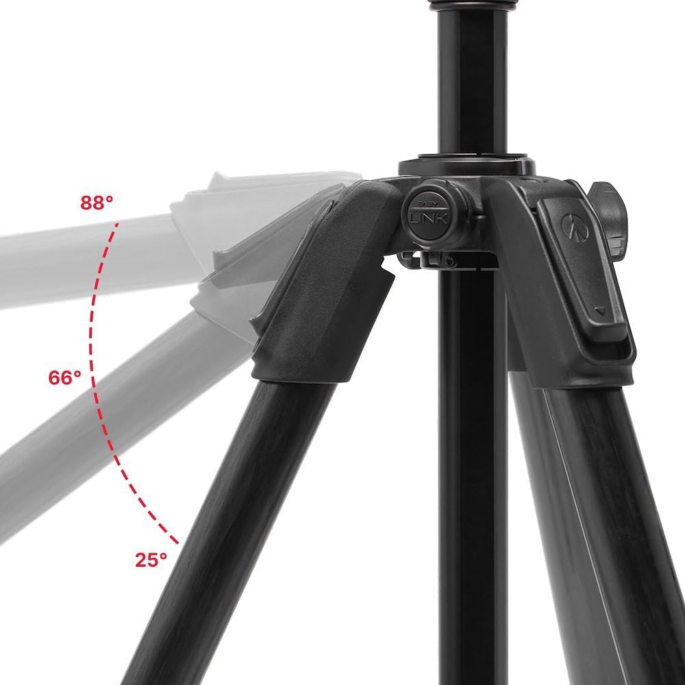 Manfrotto 055 Video-Stativ mit 502 Video-Fluid-Kopf, Carbonfaser, professionelles Schwerlast-Stativs