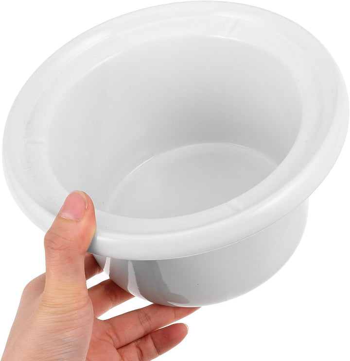 Ciieeo Keramik Innentopf für Slow Cooker und Reiskocher Weisser Slow Cooker Innen Schongarer mit Gle