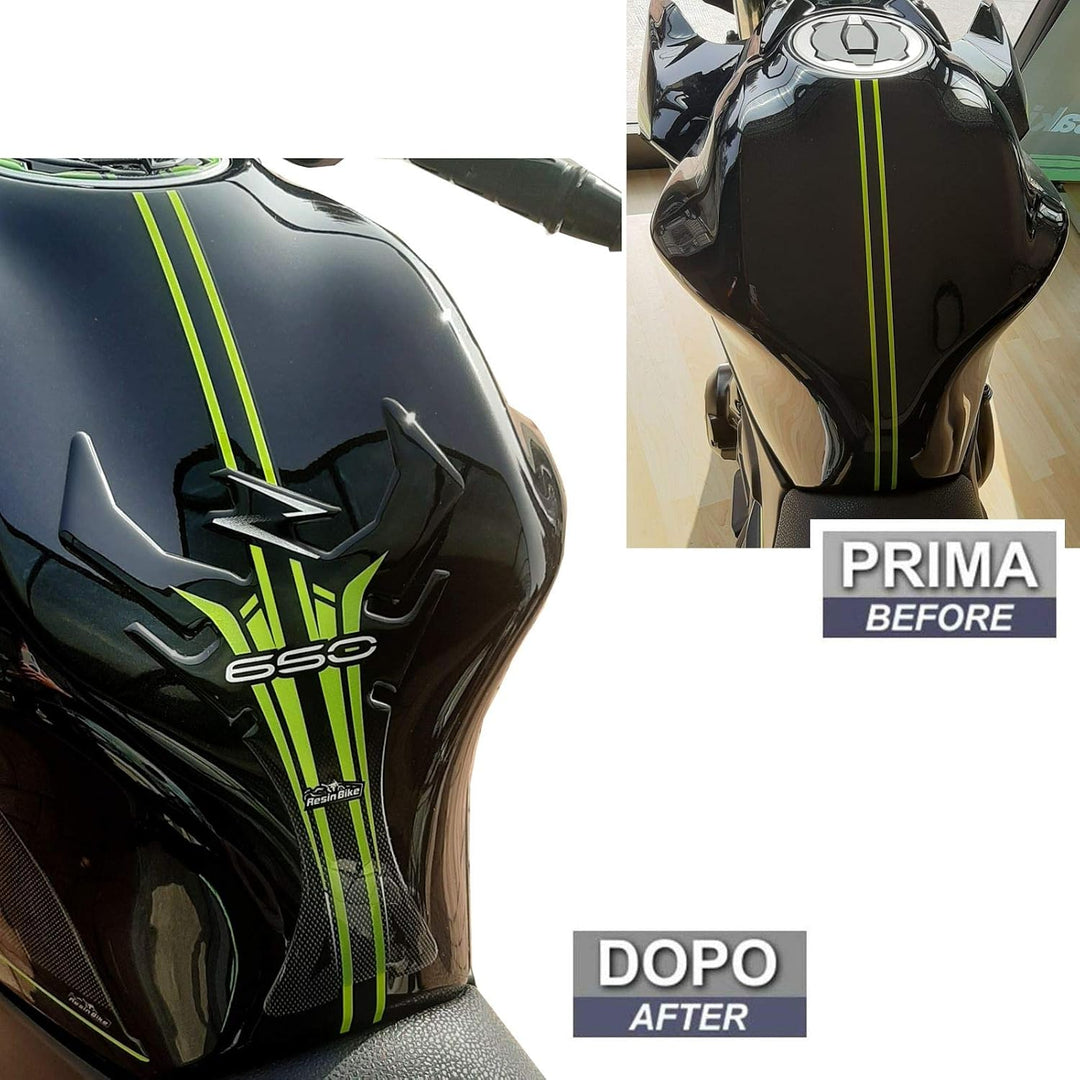Resin Bike Aufkleber Motorrad Kompatibel Mit Kawasaki Z650 2021. Schutz Tankpad Von Hülle PU Graffi.