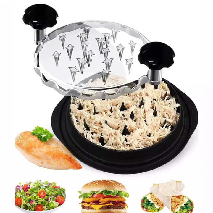 Chicken Shredder with Lid, 24.5 cm Meat Shredder with Ergonomic Handle & Non-Slip Base, BPA-Free Foo
