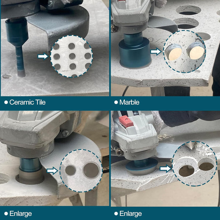 MINLAYCUT Fliesensäge Set Diamantbohrer Set - 12 Stück 6/6/8/20/35/50/68/110mm+50mm Fasenbohrer+20mm