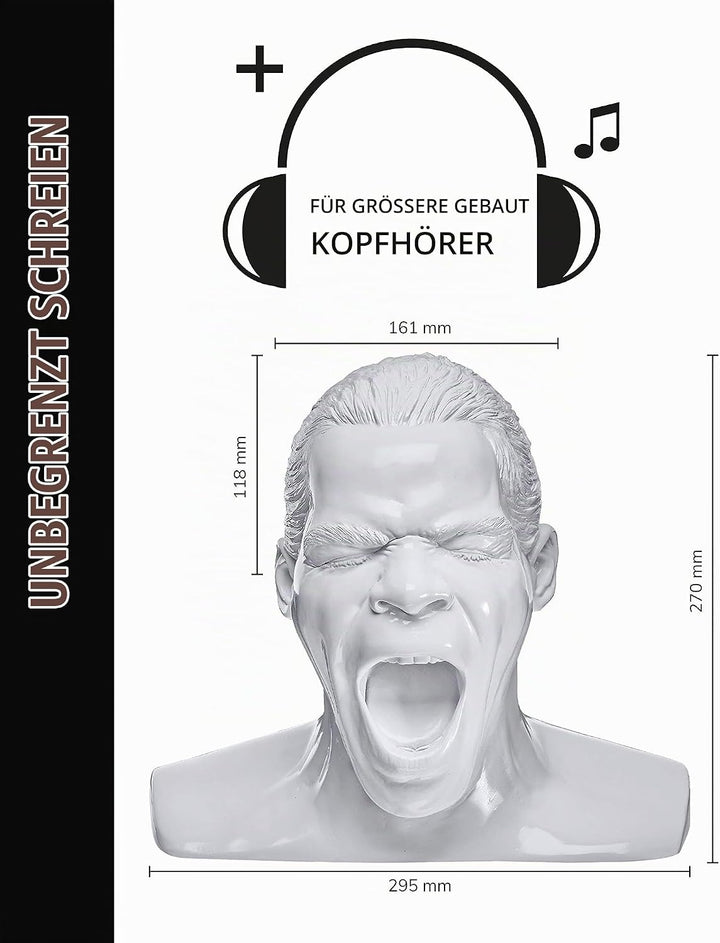 Oehlbach Scream Unlimited - Kopfhörerständer in Form des legendären Oehlbach-Kopfes - Optimale Aufbe