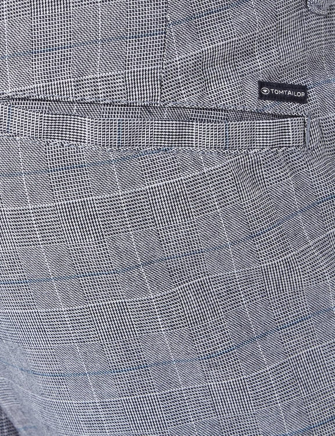 TOM TAILOR Herren Regular Slim Chino Bermuda Shorts 28 29705 - Navy White Check, 28 29705 - Navy Whi