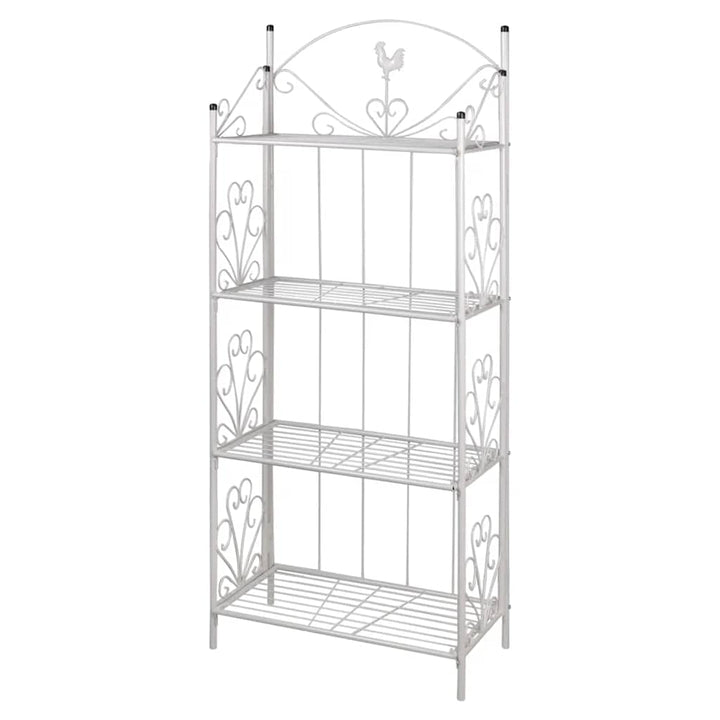 vidaXL Pflanzentreppe weiss Blumentreppe Blumenregal Standregal Blumenständer, Weiss