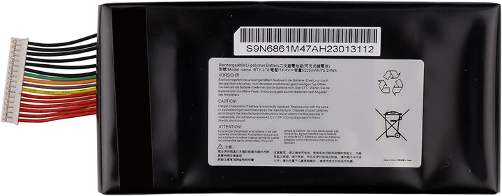 swark Laptop Akku BTY-L78 kompatibel mit MSI GT62 GT62VR GT80 GT80S GT73 GT83 GT73VR GT83VR GT75VR M