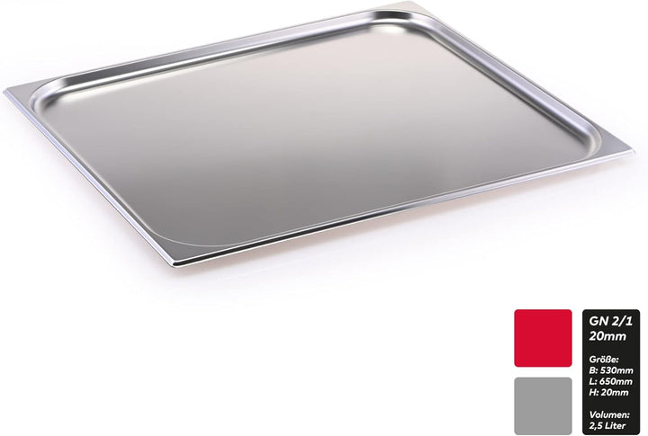 GN Behälter Gastronorm 2/1 Edelstahl (20 Millimeter)