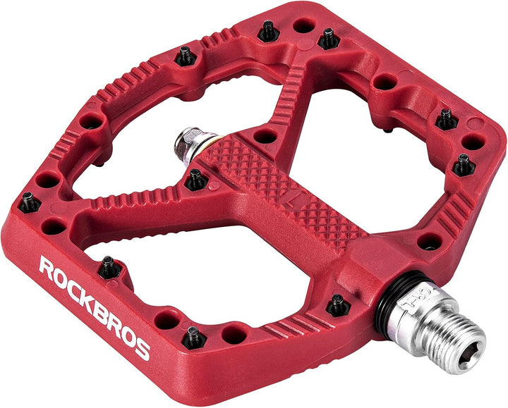 ROCKBROS Fahrradpedale Nylon MTB Pedale rutschfest Verschleissfest 9/16’’ Pedale für MTB, Rennrad, E