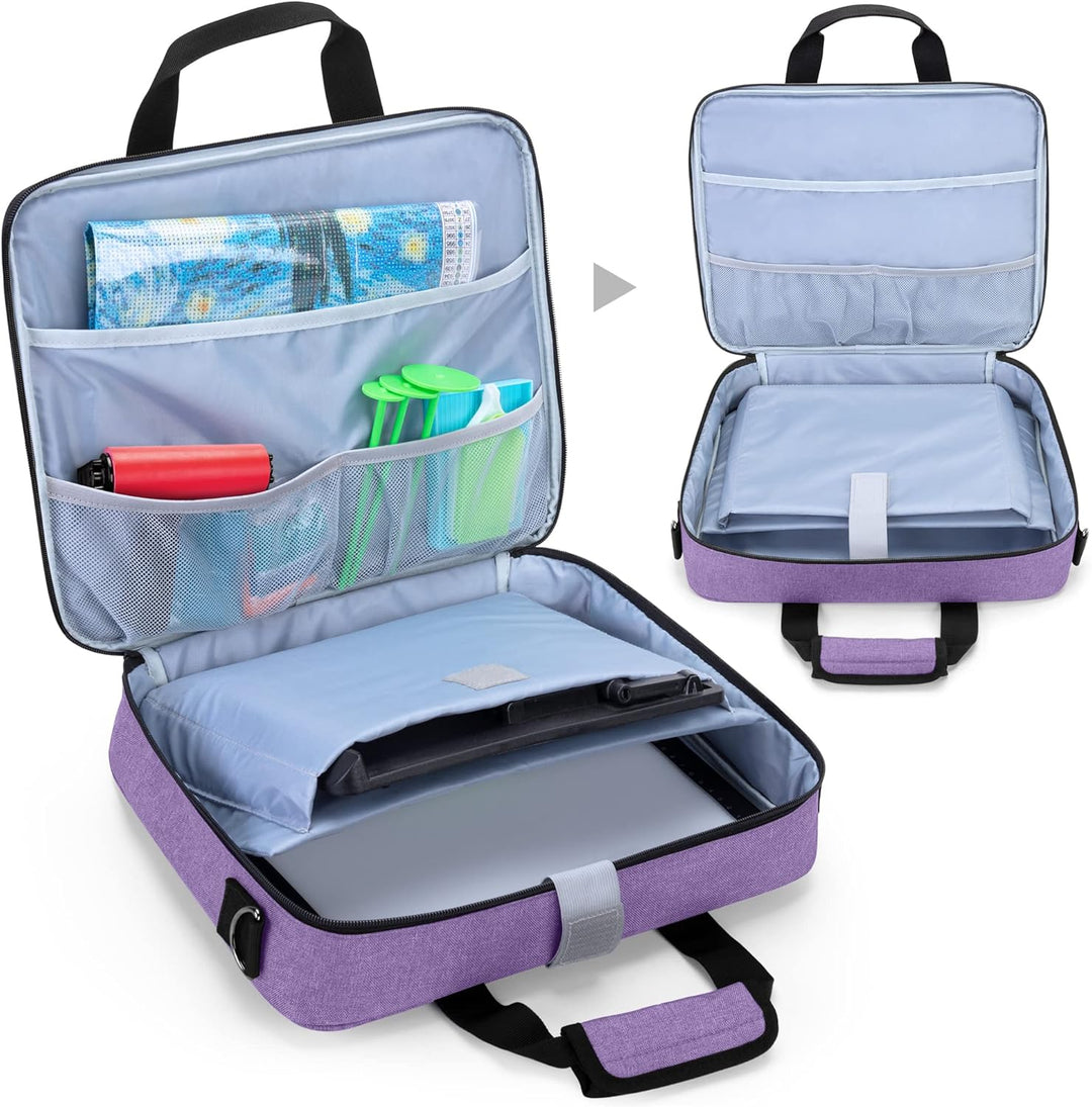 Luxja Tragetasche für A4 Licht Pad und Diamond Painting Werkzeug Lila, Lila