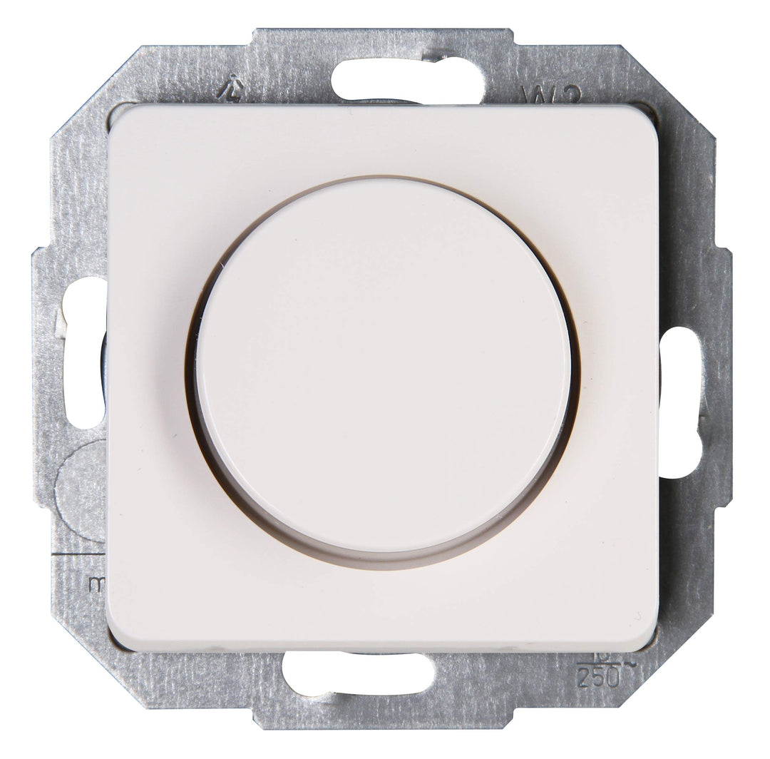 Kopp Milano weiss, Druck-Wechsel-Schalter, Kombigerät, LED-Dimmer, für Glüh-Lampen, 230V Halogenlamp