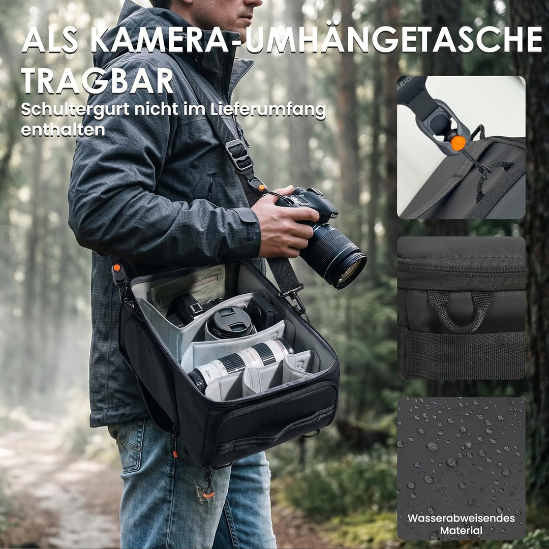 TARION Kameratasche Innentasche Einsatz für Rucksack: Kamera Einsatztasche Innentasche Gepolsterte S