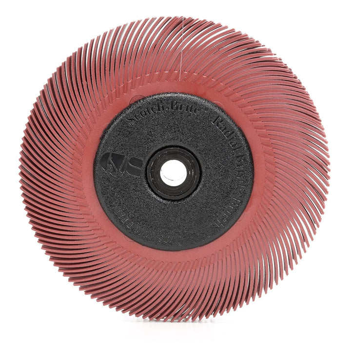 3M 33213 Scotch-Brite Radial Bristle Brush BB-ZB mit Adapter, P220, Typ C, 152,4 mm, 12,7 mm, Rot