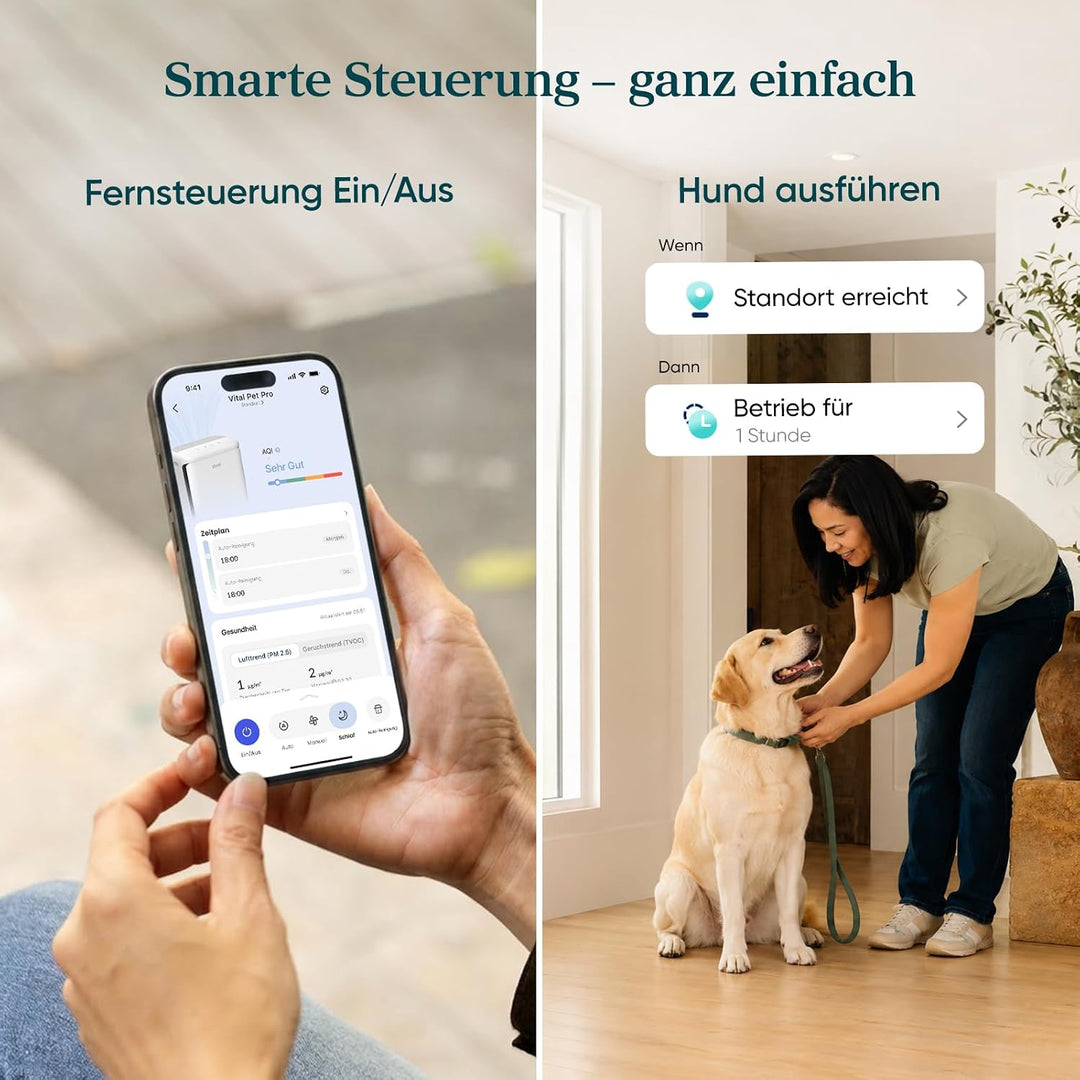 Levoit Vital Pet Pro HEPA Luftreiniger tierhaare für Haushalte mit Haustieren, entfernt Gerüche Alle