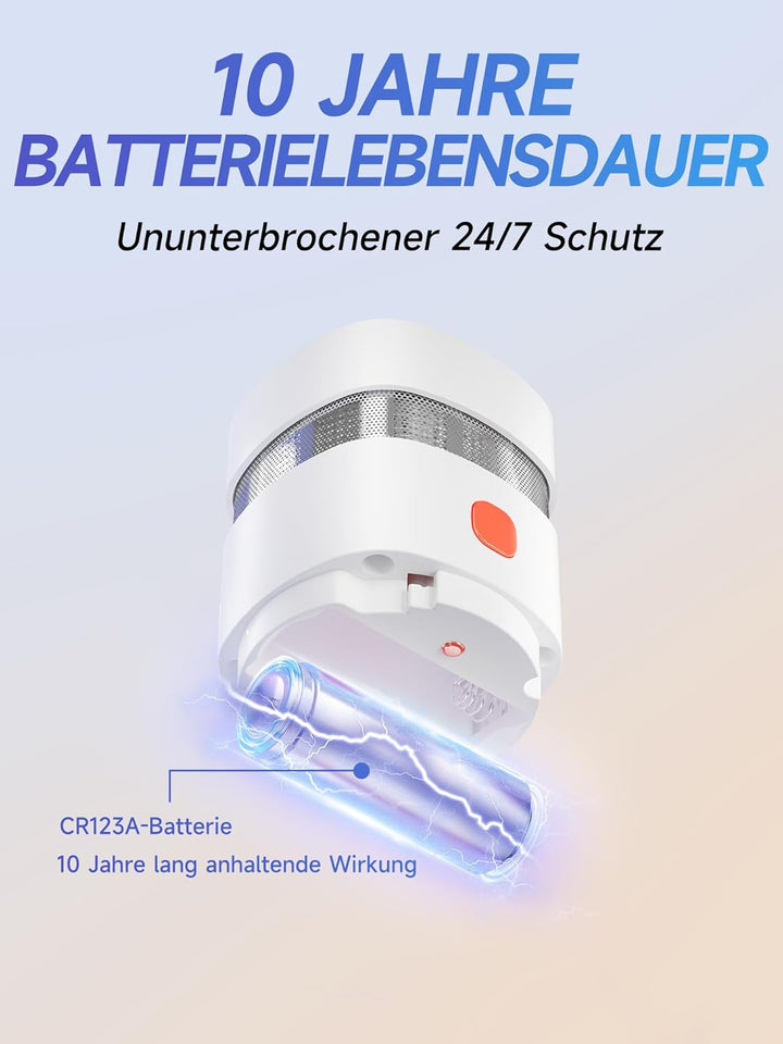 HEIMAN Rauchmelder Mini Feuermelder mit 10 Jahren Batterielaufzeit TÜV und EN14604 Zertifizierter Ra