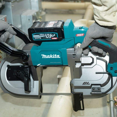 Makita PB002GZ Akku-Bandsäge 40V max. (ohne Akku, ohne Ladegerät), Petrol