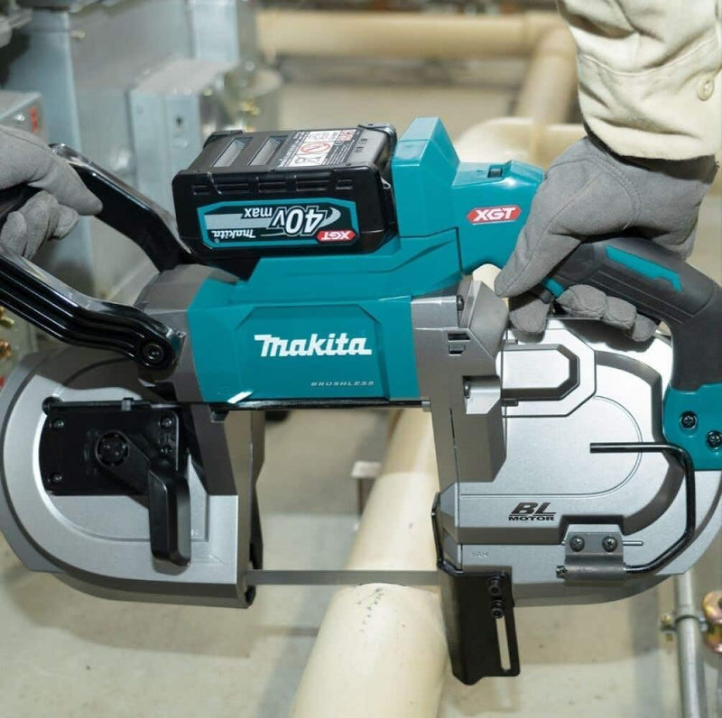 Makita PB002GZ Akku-Bandsäge 40V max. (ohne Akku, ohne Ladegerät), Petrol