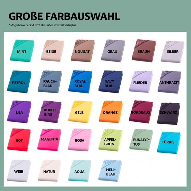 Zestri Boxspringbett Spannbettlaken Schwarz 180-200 x 200 cm Spannbetttuch - 160 g/m² Baumwolle - St