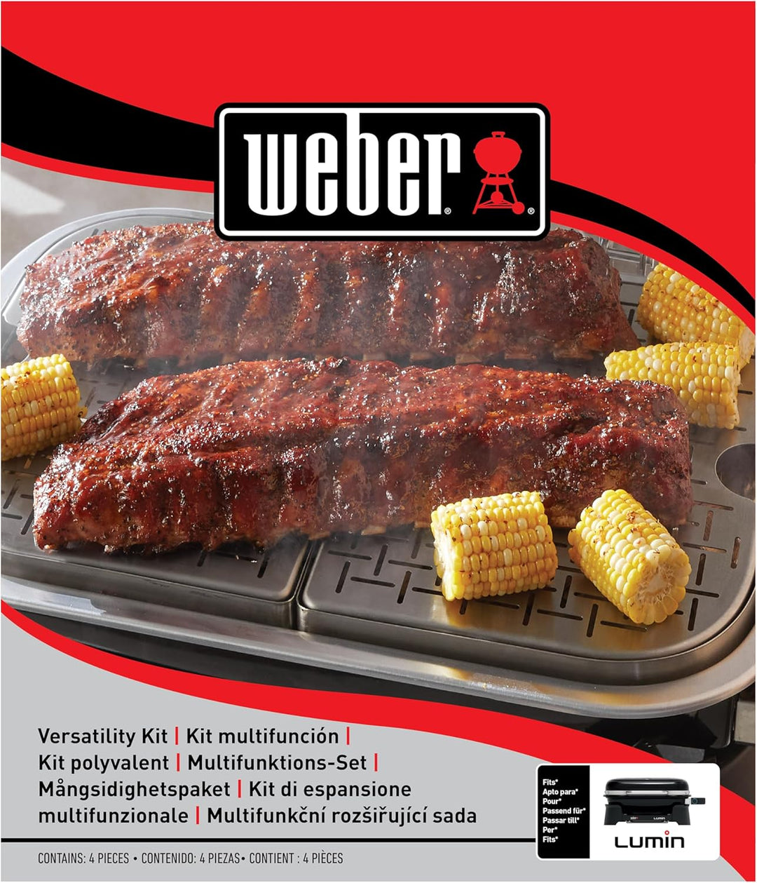 Weber 6614 Lumin Versatility Grill Kit, Silver Standard