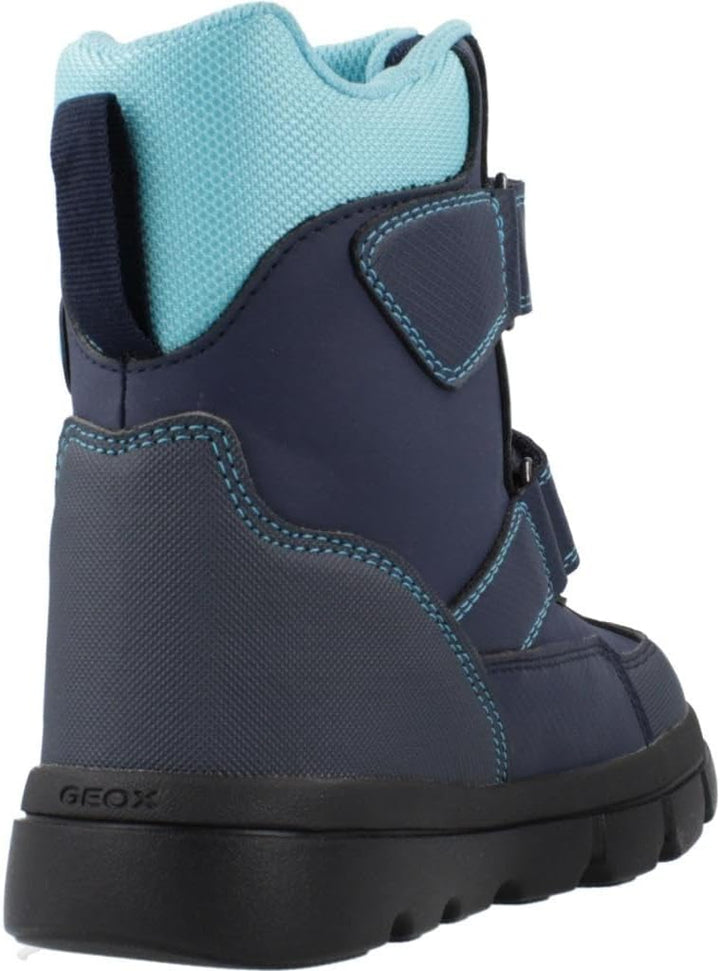 Geox Jungen J Willaboom Boy B AbAnkle Boot 24 EU Navy Turquoise, 24 EU Navy Turquoise