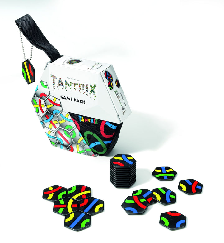 Tantrix 53001 Game Pack Strategiespiel und Puzzle, Schwarze Spielsteine Single, Single