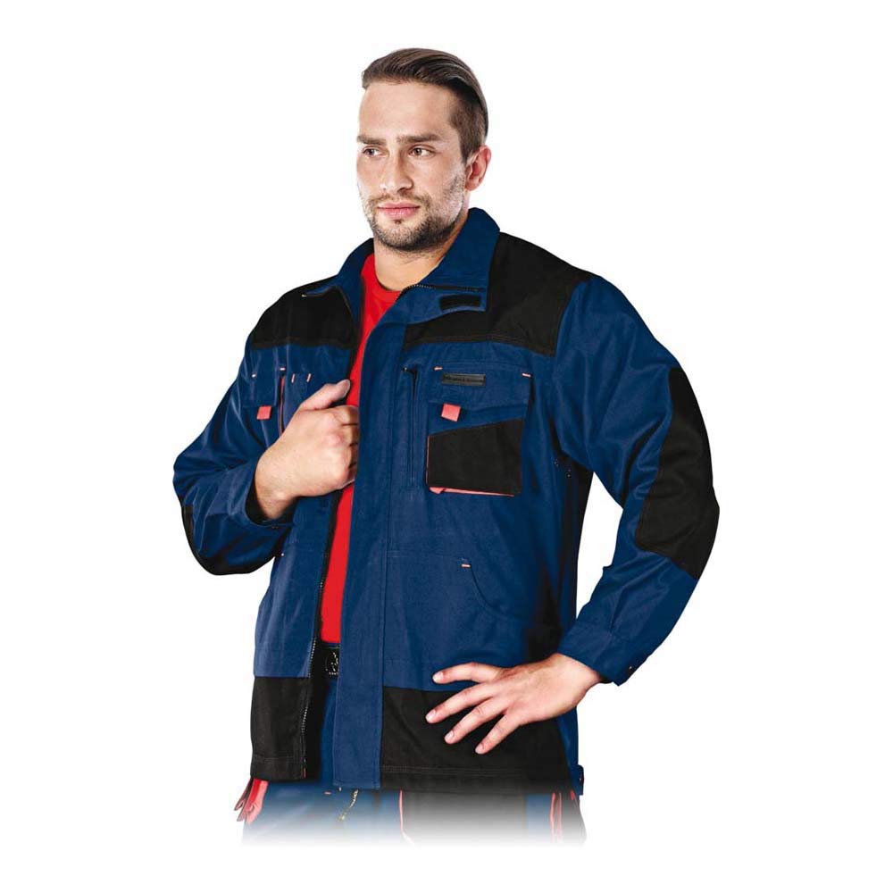 Leber & Hollman Herren Schutzjacke LH-FMN-J, 65% Baumwolle, 35% Polyester, 270 g/m2, Hochkragen, Rei