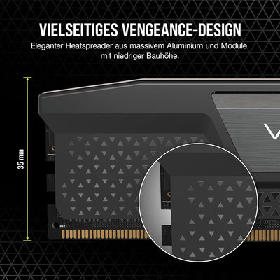 CORSAIR Vengeance DDR5 RAM 64GB (2x32GB) 6000MHz CL30 Intel XMP iCUE Kompatibel Computer Speicher -