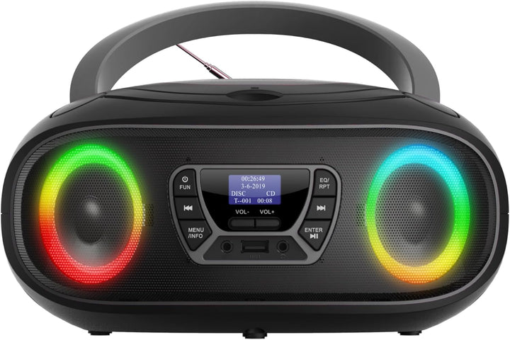 Denver DAB+ Boombox Mit DAB+/FM-Radio, Bluetooth-Funktion,Grey Grau, Grau