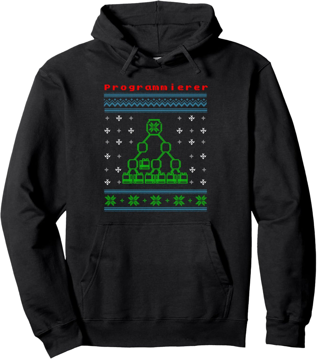 Ugly Programmierer Weihnachtsmann Nikolaus Santa Geschenk Pullover Hoodie