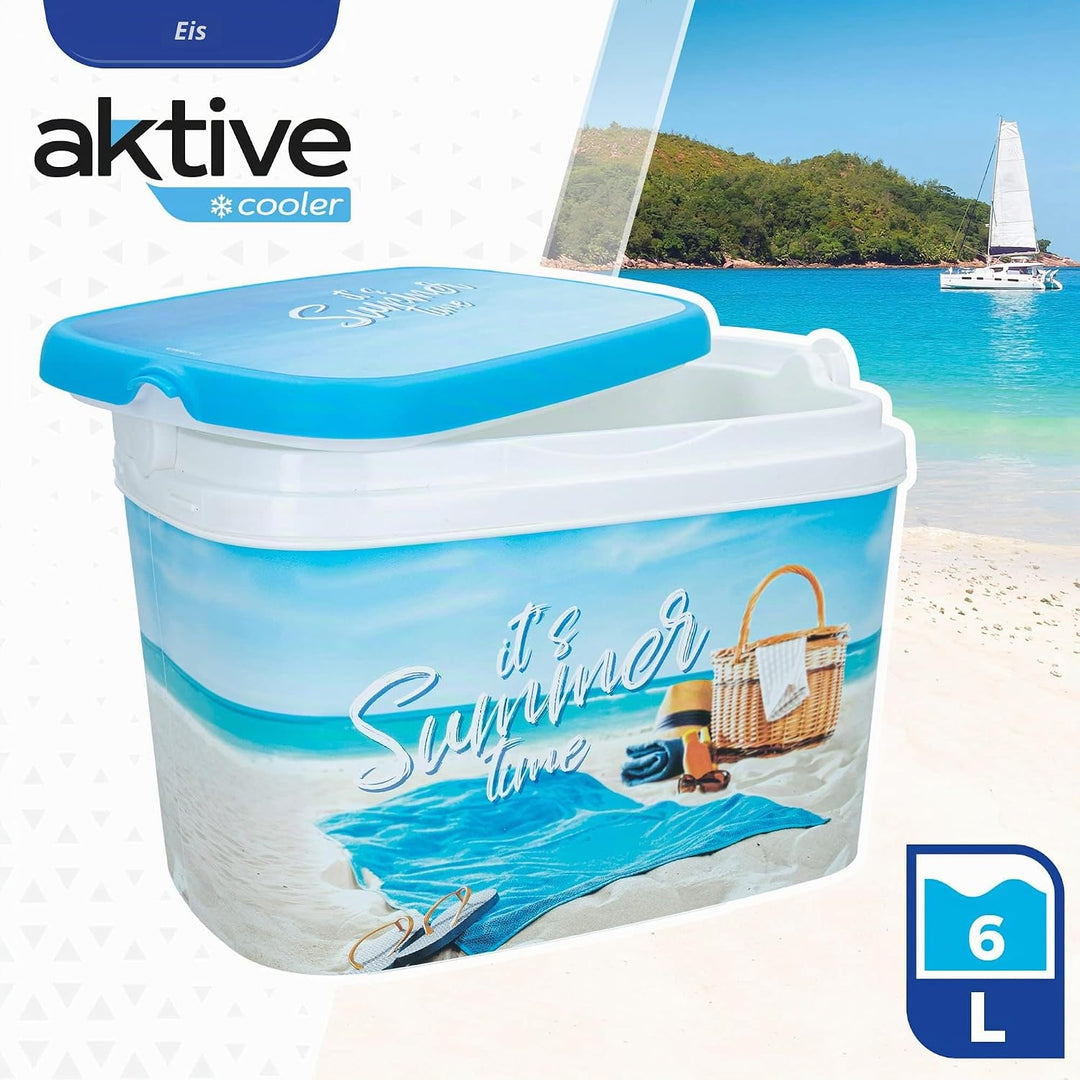 AKTIVE 6L starre tragbare Kühlbox (29x19x20,5 cm), idealer Lebensmittelträger für Picknick oder Pick