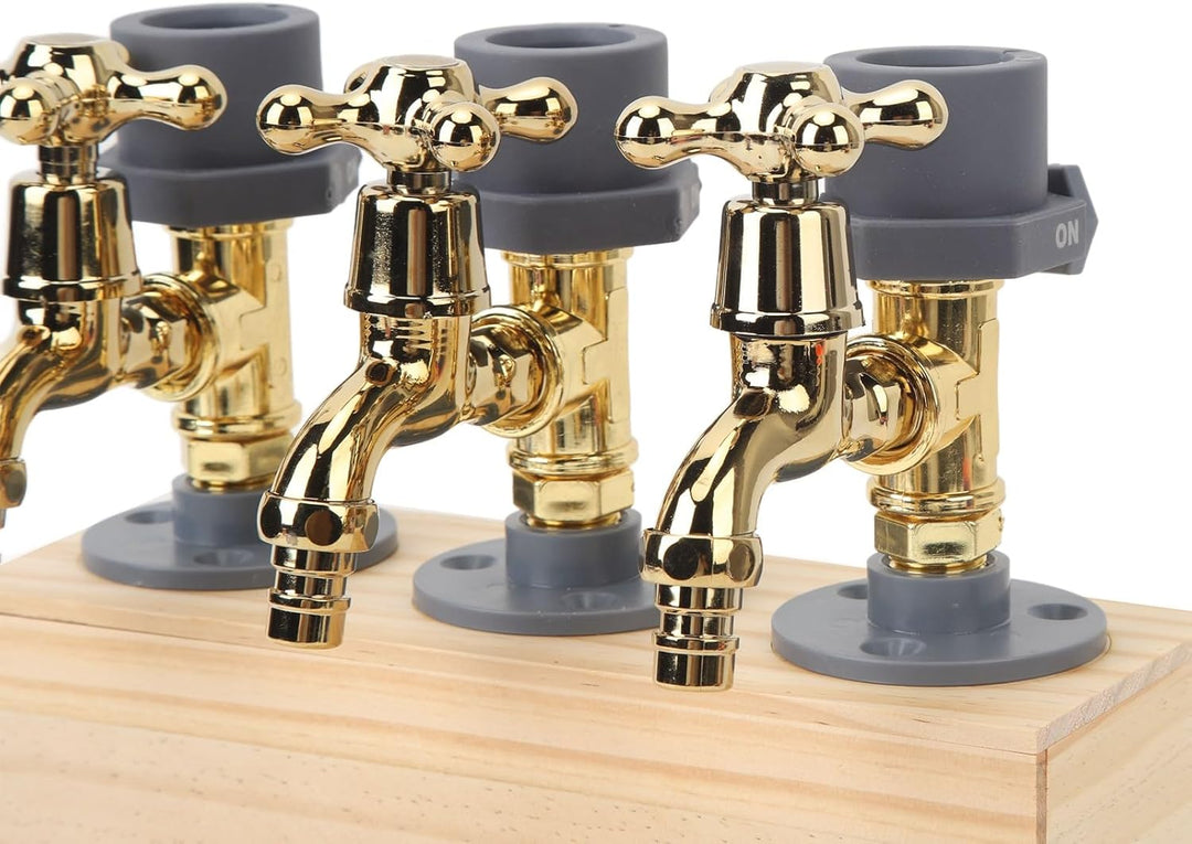 Holzspeicherspender, 3 Plätze Flaschen Whisky -Spender Wasserhahn Formlegierbar Zubehör Getränke -Se