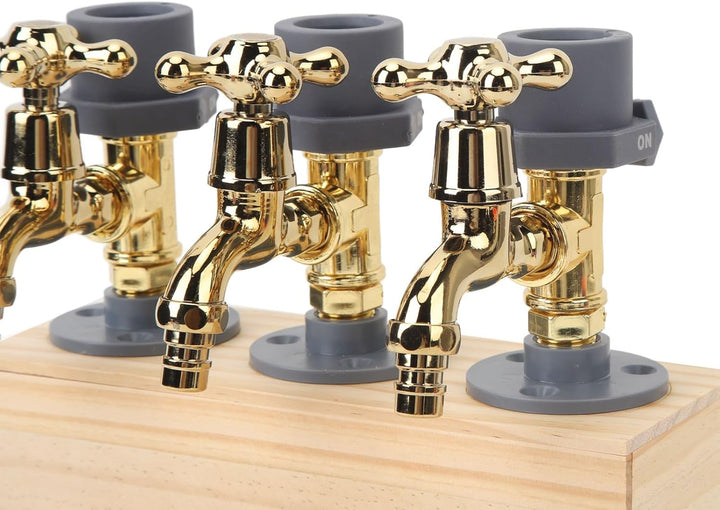 Holzspeicherspender, 3 Plätze Flaschen Whisky -Spender Wasserhahn Formlegierbar Zubehör Getränke -Se