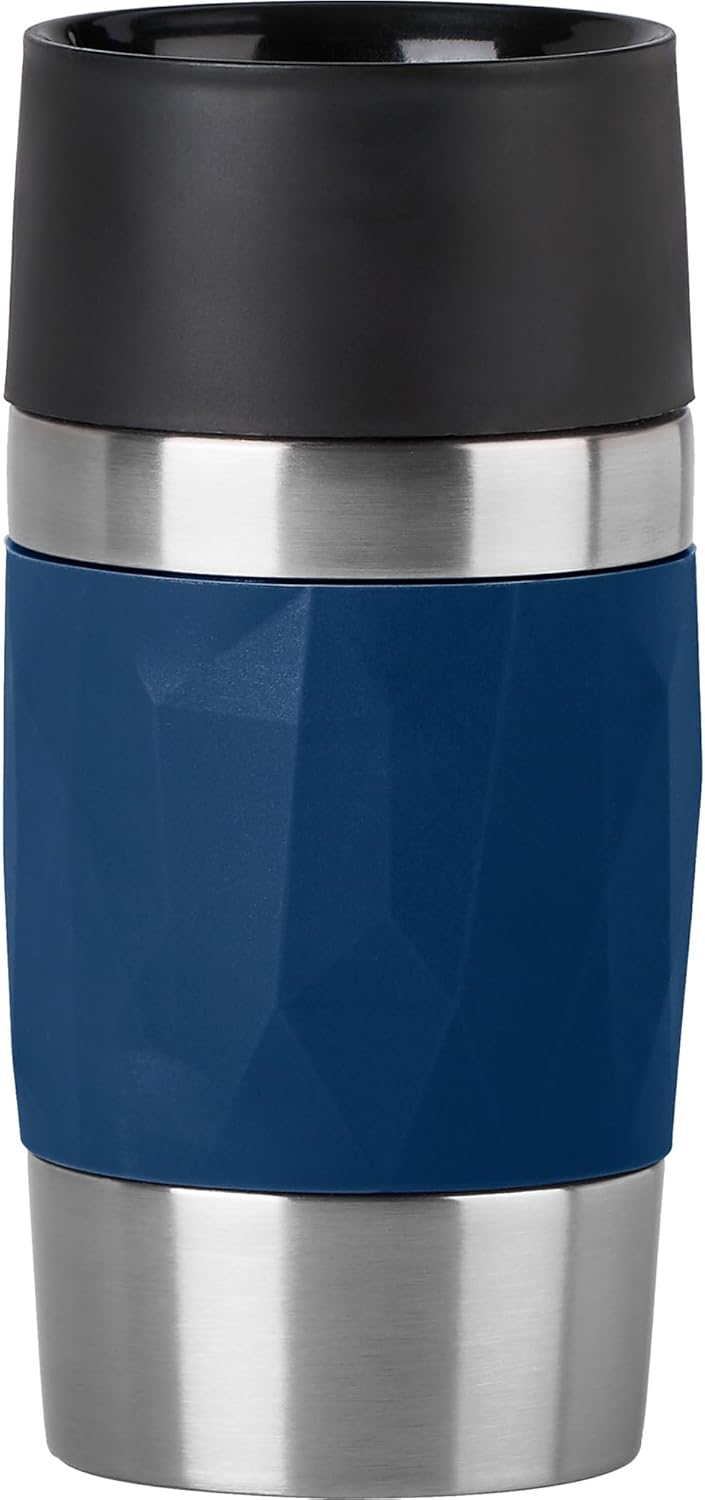 Emsa N21608 Travel Mug Compact Thermo-/Isolierbecher aus Edelstahl | 0,3 Liter | 3h heiss | 6h kalt