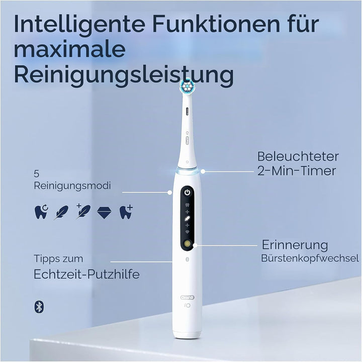 Oral-B iO 5N Elektrische Zahnbürste, ein Drucksensor zum Schutz von Zahnfleisch und empfindlichen Zä