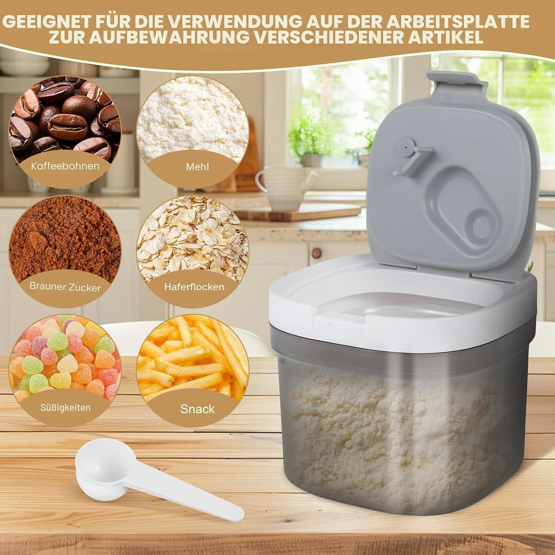 800ml Kaffeedose,Kunststoff Lebensmittel Lagerung Container mit luftdichten Deckel und Löffel,Dauerh
