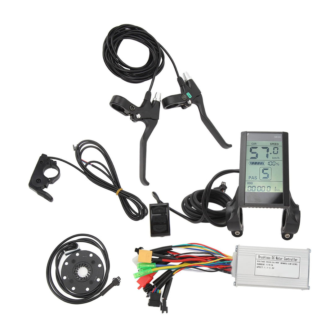 BuyWeek E-Bike Brushless Motor Controller Kit, DC 24V 36V 48V 250W-350W 17A 3 Modus Sinuswellen Regl