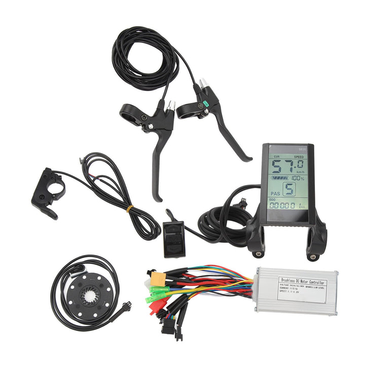 BuyWeek E-Bike Brushless Motor Controller Kit, DC 24V 36V 48V 250W-350W 17A 3 Modus Sinuswellen Regl