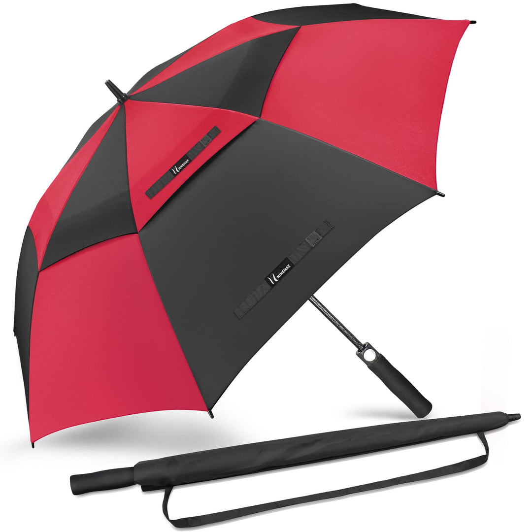 NINEMAX Regenschirm Gross Sturmfest,Golf Stockschirm Automatik Auf,L/XL/XXL Regenschirm für Herren D