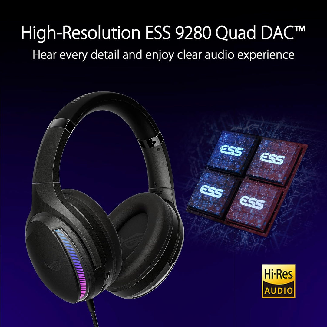 ASUS ROG Fusion II 300 – High Resolution ESS 9280 Quad DAC™ – Immersiver 7.1 Sound, Mikrofon mit Ant