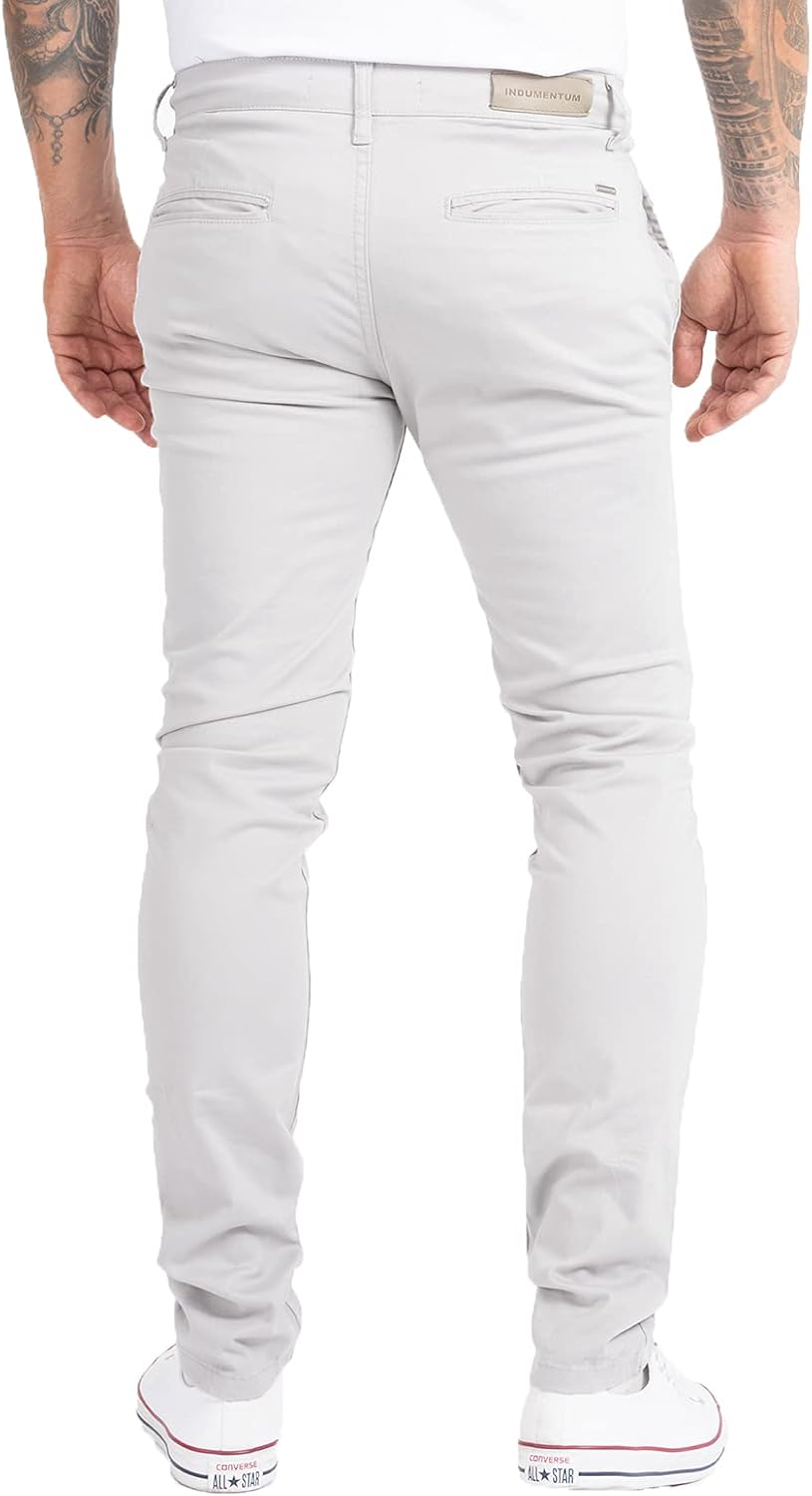 Indumentum Chino Hose Basic Slim Fit IS-305 31W / 30L Hellgrau, 31W / 30L Hellgrau