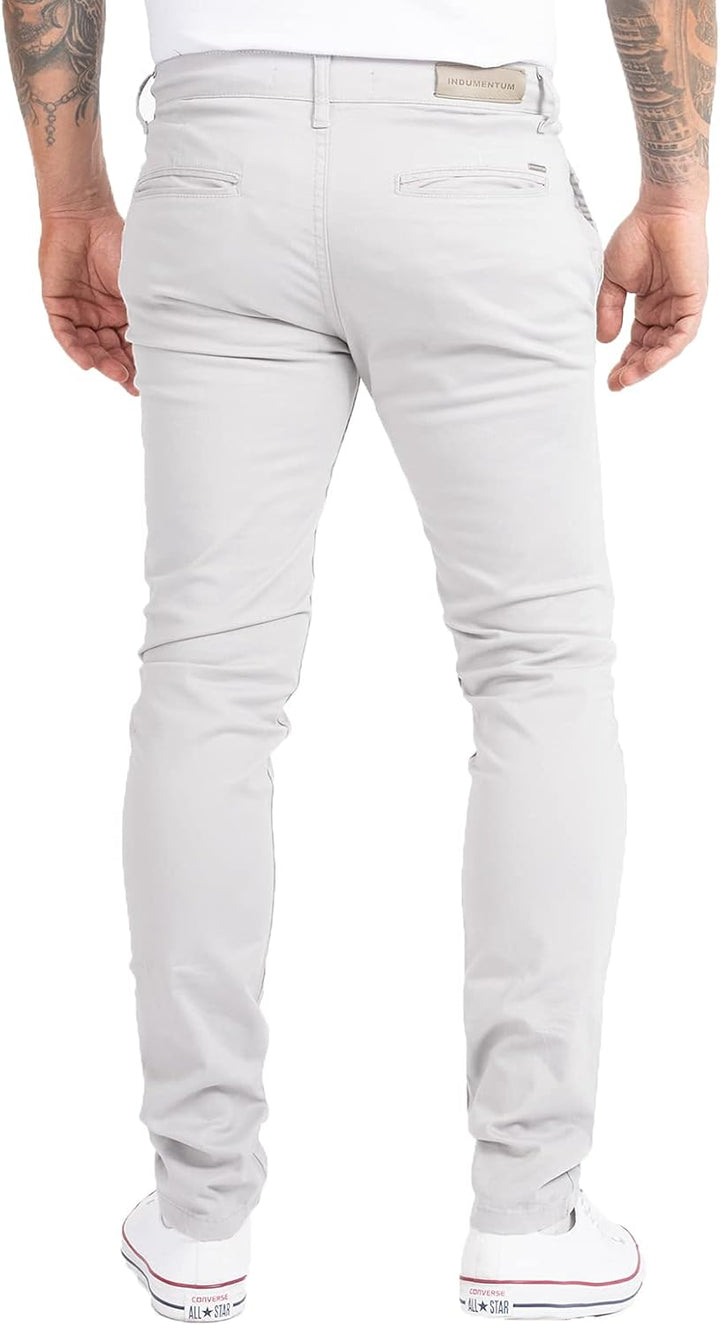 Indumentum Chino Hose Basic Slim Fit IS-305 31W / 30L Hellgrau, 31W / 30L Hellgrau