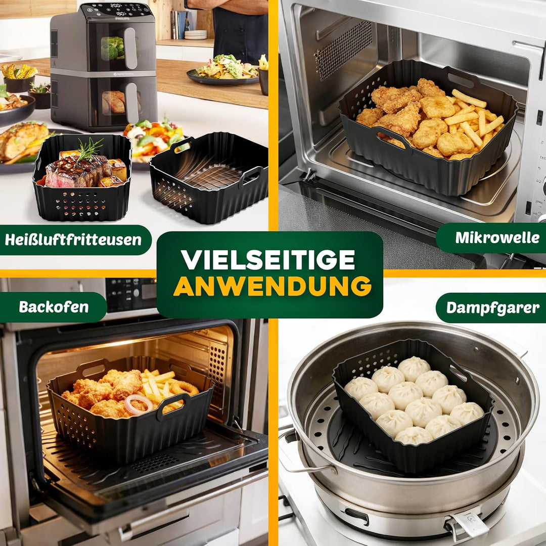 Heissluftfritteuse Zubehör, Airfryer Zubehör für Philips Airfryer 4000 Series Stacked Dual Basket 10