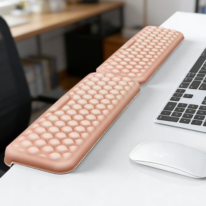 L-Form Handballenauflage Tastatur mit Memory-Schaum, Ergonomische Armauflage für Schreibtisch, Homeo
