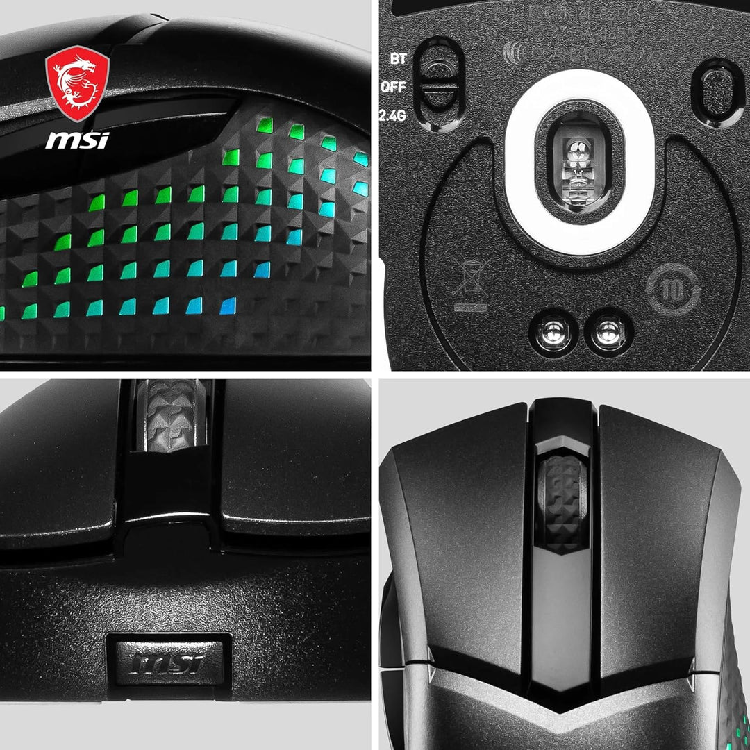 MSI Clutch GM51 Lightweight Wireless Gaming Maus - 26.000 DPI Optischer Sensor, 650 IPS, symmetrisch