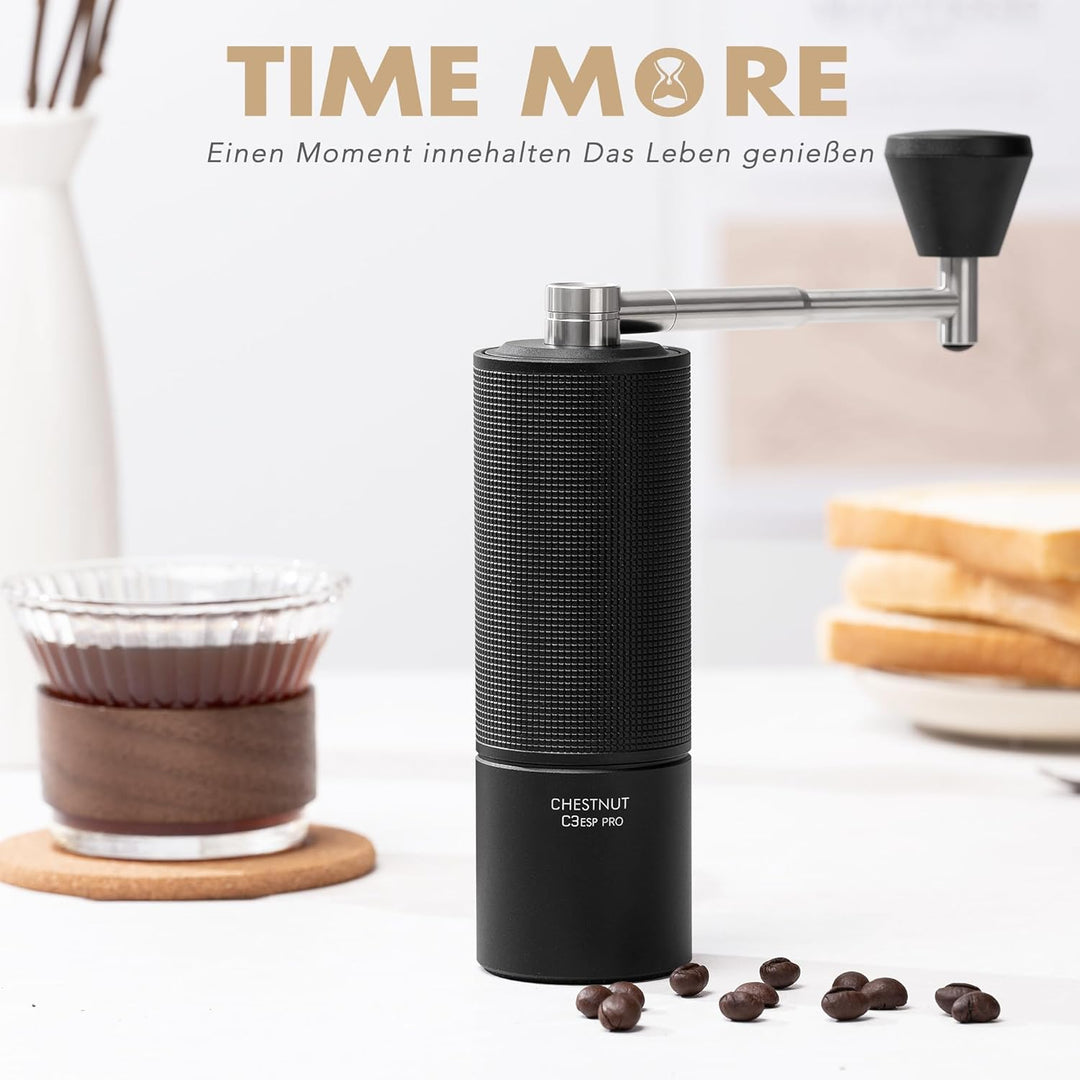 TIMEMORE Chestnut C3 ESP PRO, manuelle Kaffeemühle, Upgrade integriertes Ganzmetallgehäuse, Edelstah