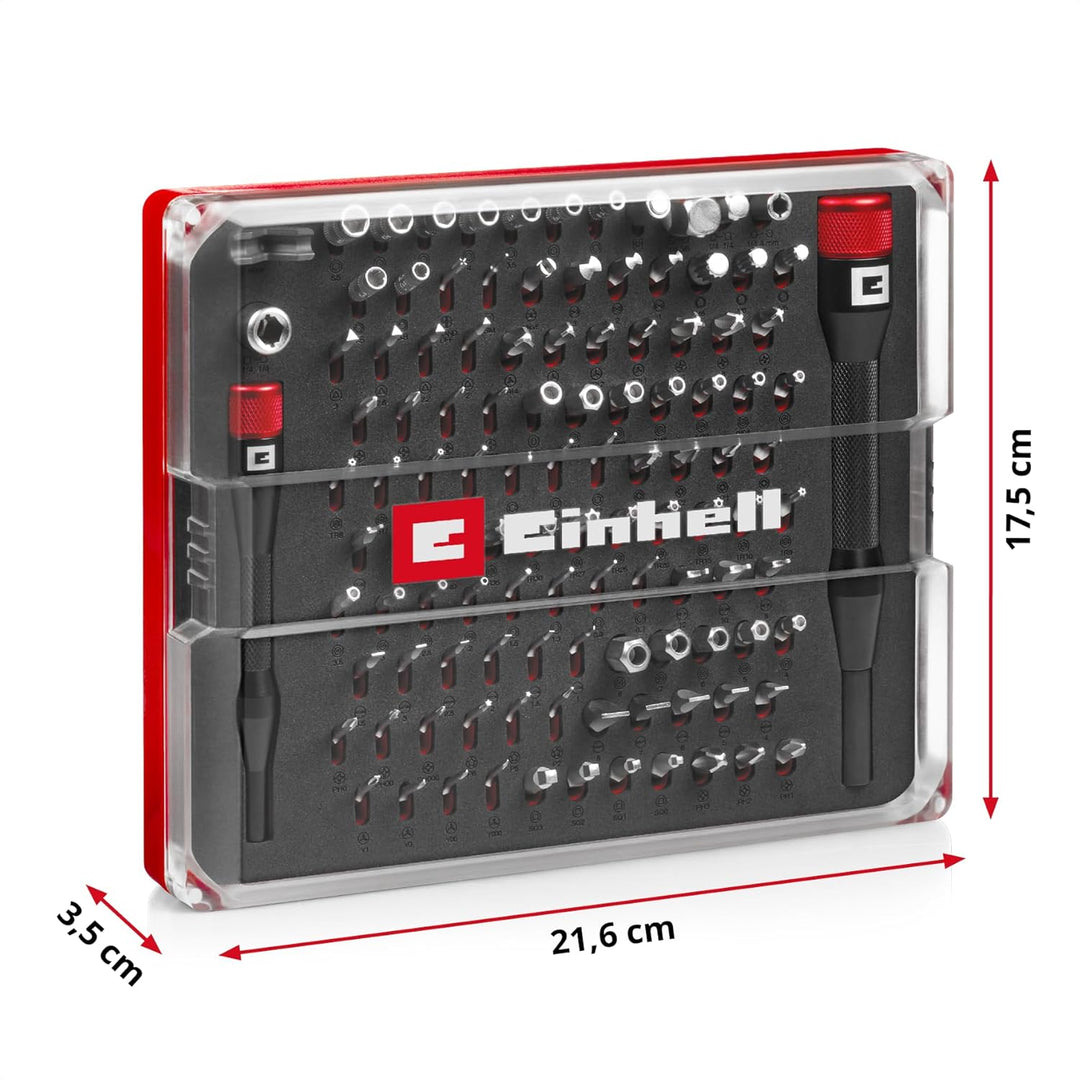 Original Einhell 114-tlg. Präzisions- und Elektronik-Reparatur-Set (Präzisionsbits, Hakendreher-Bit,