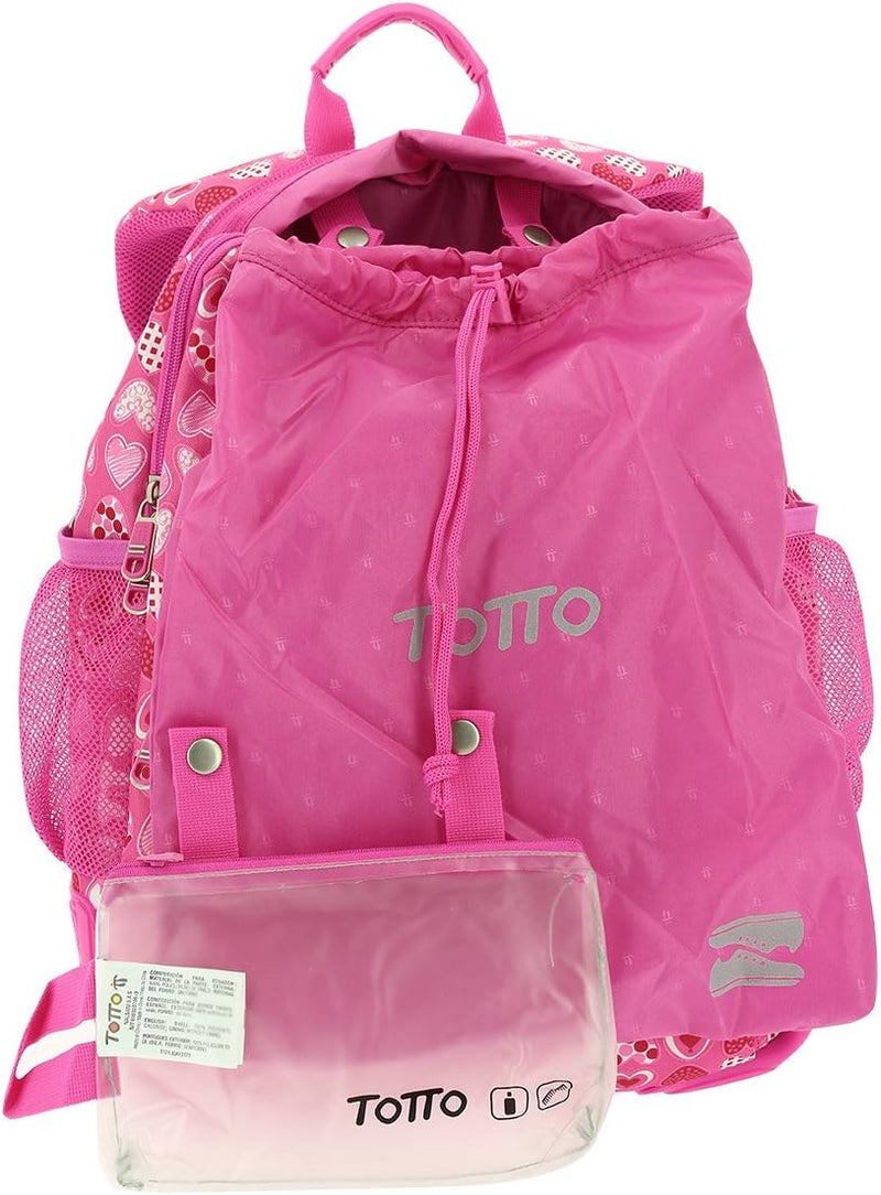 Totto Mochila Escolar, Grande Infantil, Incluye Neceser Mochilas Kinder-Rucksack, 44 cm, 20 liters,