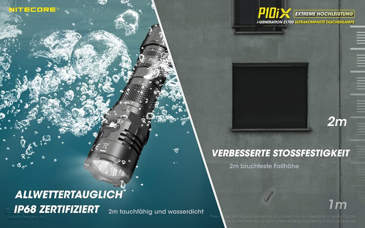 Nitecore P10IX Compact Flashlight, schwarz